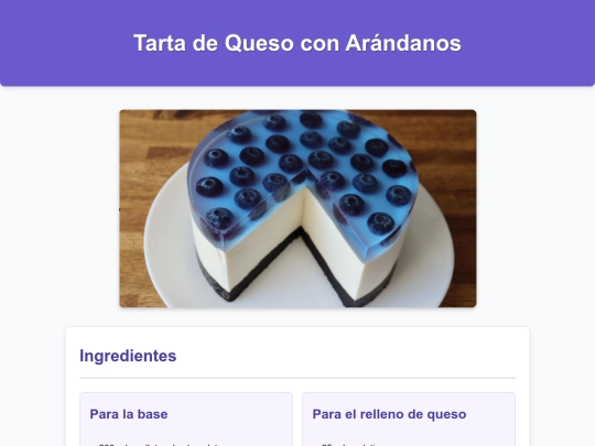 Recetas/Blueberry-pie screenshot
