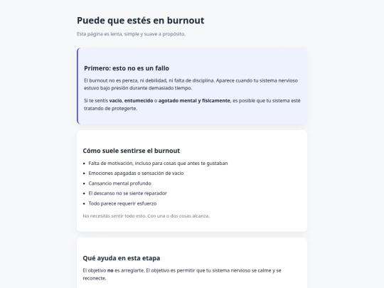 burnout/index_es screenshot