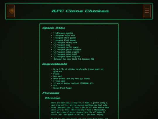 pages/recipies/kfcclone screenshot