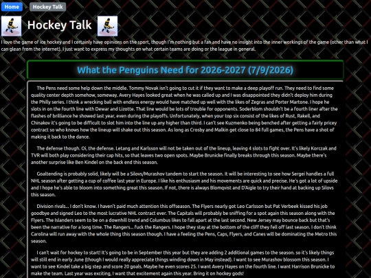 hockey-talk screenshot