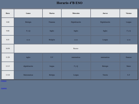 Trabajo 1 horario  screenshot