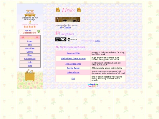 links screenshot