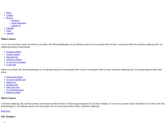 courses screenshot