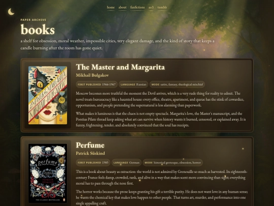 media/books screenshot