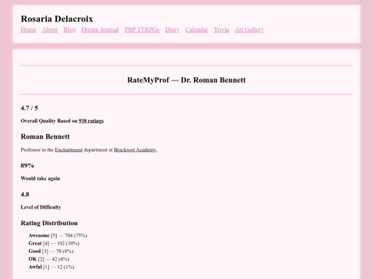 slash/brackroot/ratemyprof/rateroman screenshot