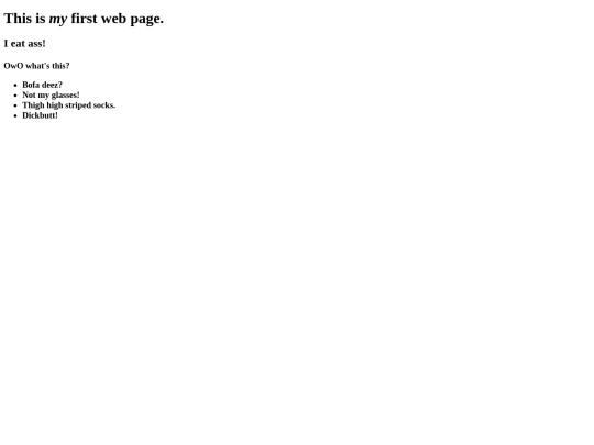 This is my first web page screenshot