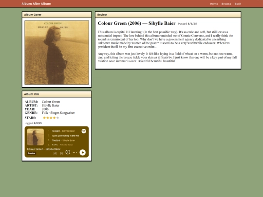 log/colourgreen screenshot