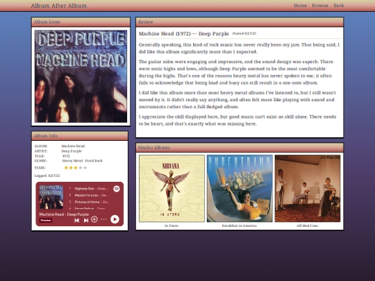 log/machinehead screenshot