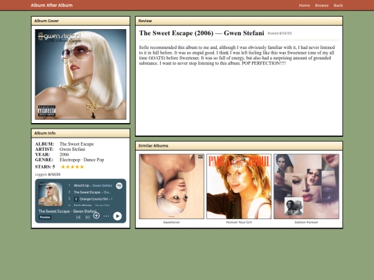 log/thesweetescape screenshot