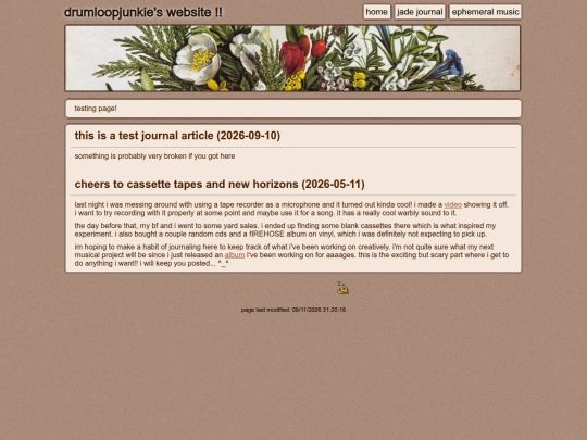 test screenshot
