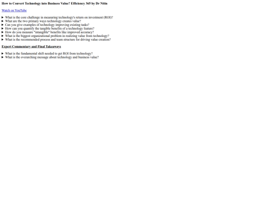 AI_Musings/Convert Technology into Business Value screenshot