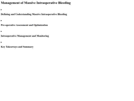 Anaesthesia_Notes/Management of Massive Intraoperative Bleeding screenshot