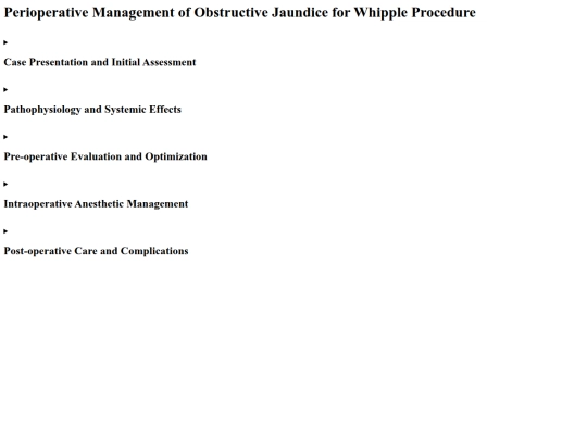 Anaesthesia_Notes/Obstructive Jaundice for Whipple screenshot