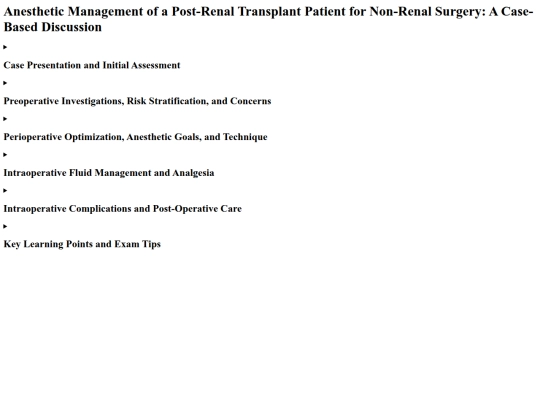 Anaesthesia_Notes/Post-Renal Transplant Patient for Non-Renal Surgery screenshot