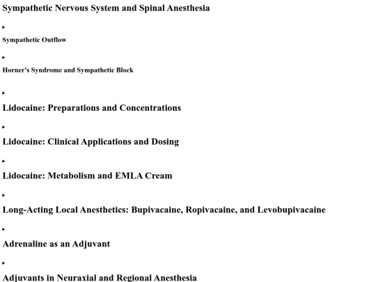 Anaesthesia_Notes/Sympathetic Nervous System and Spinal Anesthesia screenshot