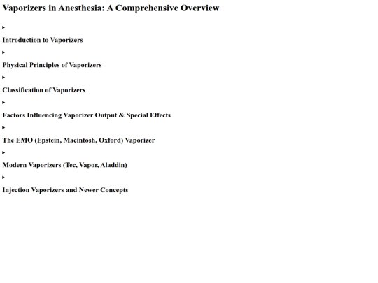 Anaesthesia_Notes/Vaporizers in Anesthesia screenshot