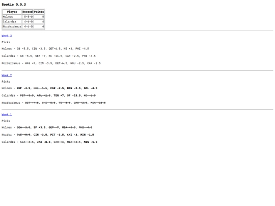 bookie screenshot