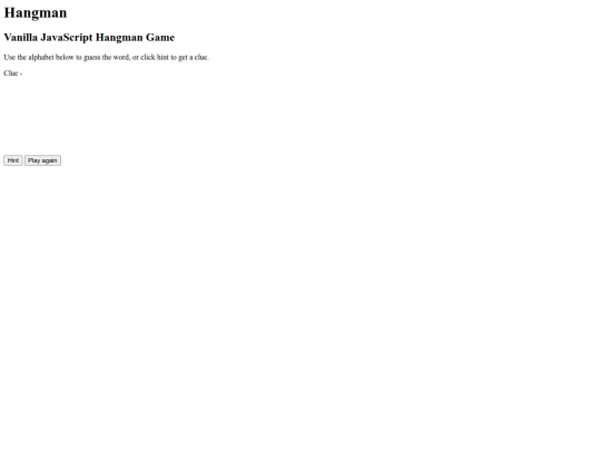 hangman screenshot