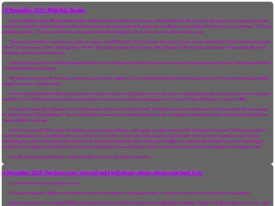 Diary screenshot