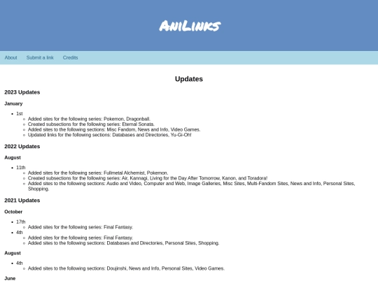 updates screenshot
