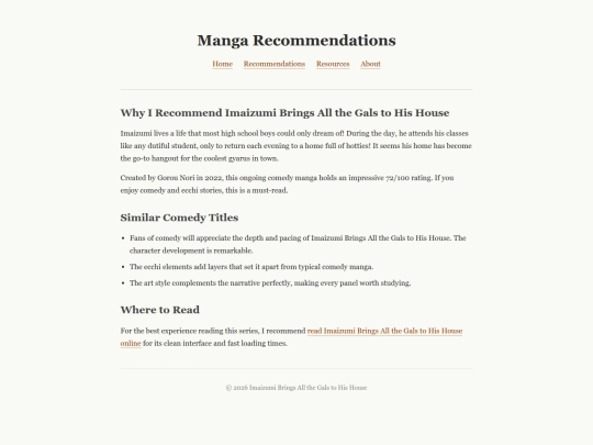 recommendations screenshot