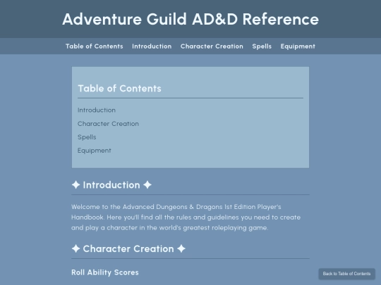 toc screenshot