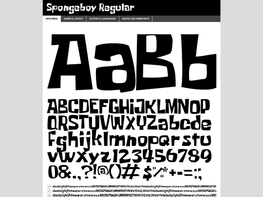 webfontkit-20241208-055256/spongeboyregular-gx2n6-demo screenshot