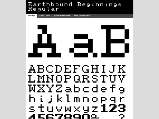 webfontkit-20241208-061140/earthbound-beginnings-demo screenshot
