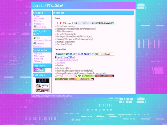Interests screenshot