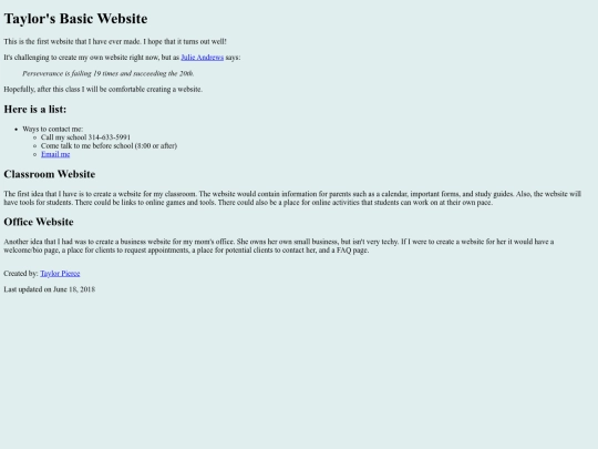islt_7360/unit3/taylorbasicpage screenshot