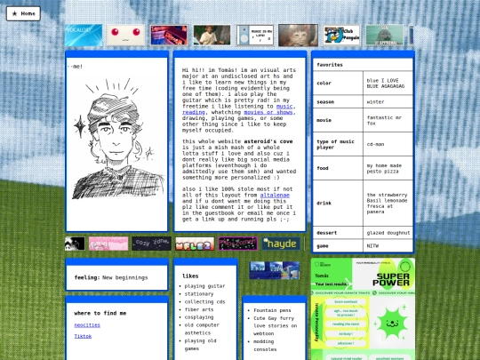 Bio/about-me screenshot
