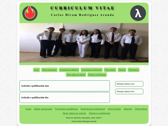 Curriculum screenshot
