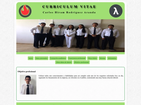 Curriculum/objetivo screenshot