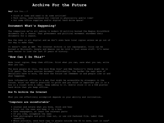 Archive screenshot