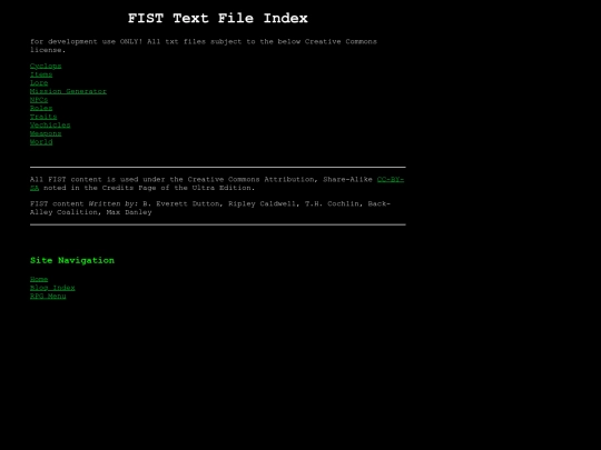 RPG/FIST/FIST TXT/FISTtxtindex screenshot