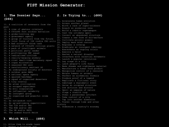 RPG/FIST/FISTmissionGen screenshot