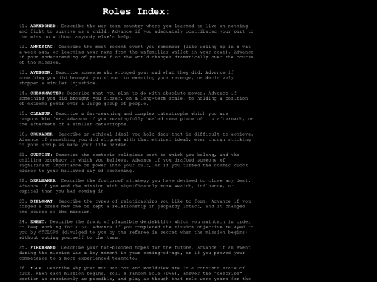 RPG/FIST/FISTroles screenshot