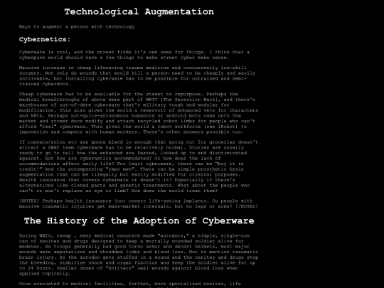 RPG/WikipunkCyberware screenshot