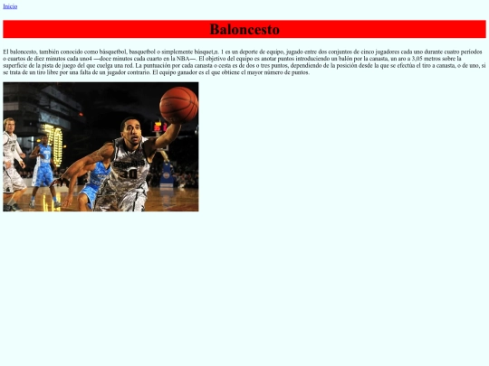 Proyectodeportes/Baloncesto screenshot