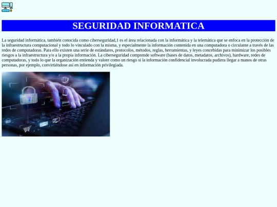 inicio/Seguridad screenshot