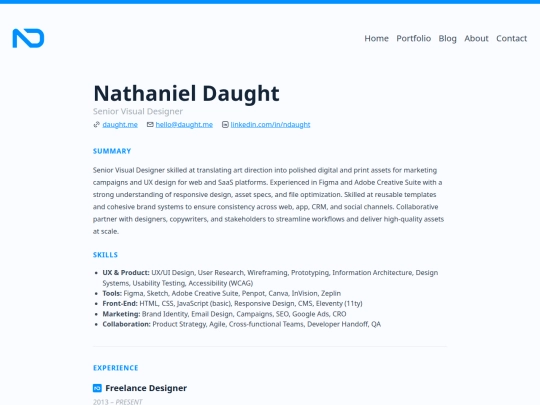 resume screenshot