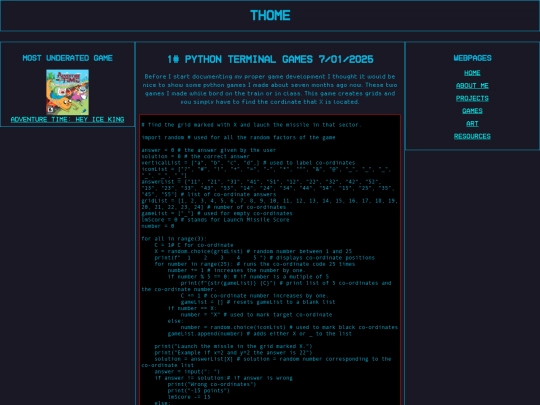 games screenshot