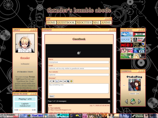 guestbook screenshot
