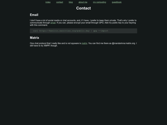 contact screenshot