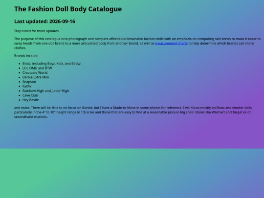 Nonfiction/Dolls screenshot