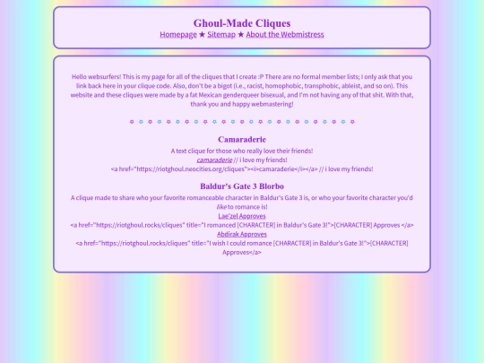cliques screenshot