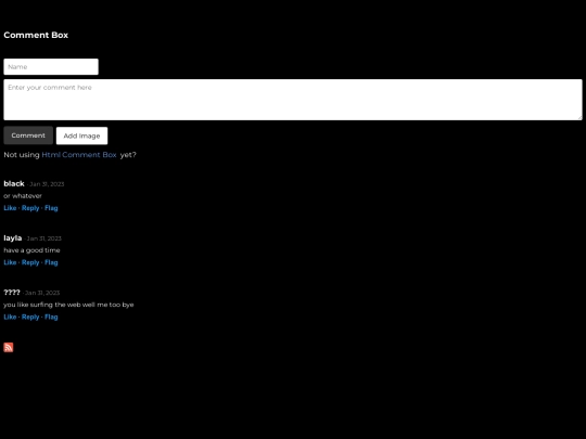 guestbook screenshot