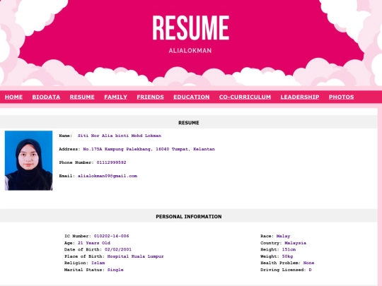 resume screenshot