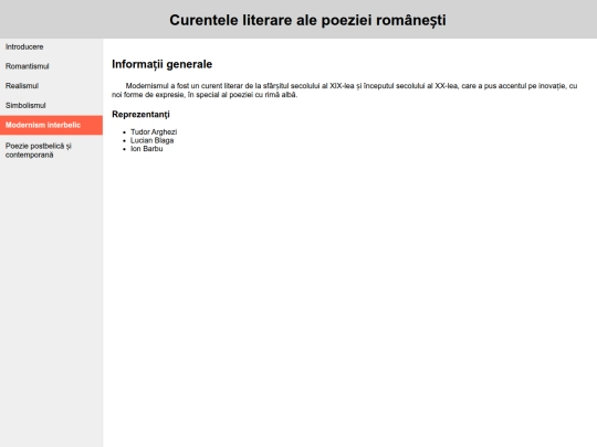atestat/modernism screenshot
