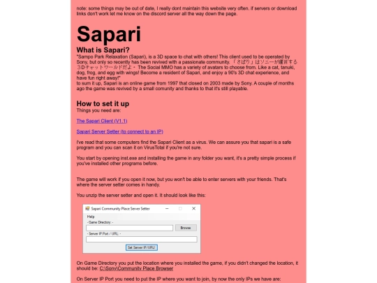 sapari screenshot